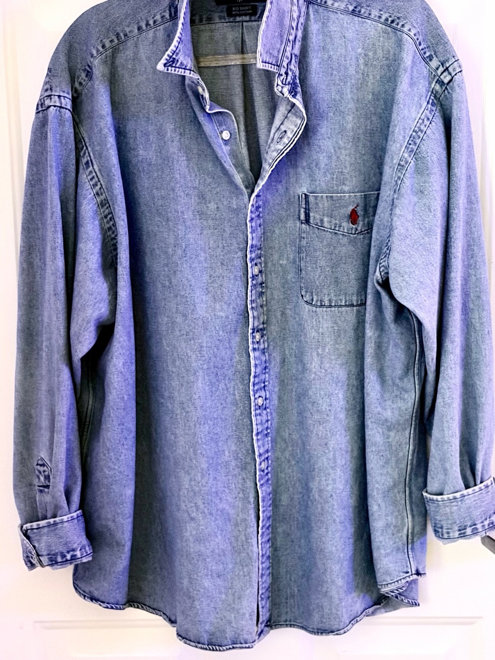 Ralph Lauren button down denim big shirt .